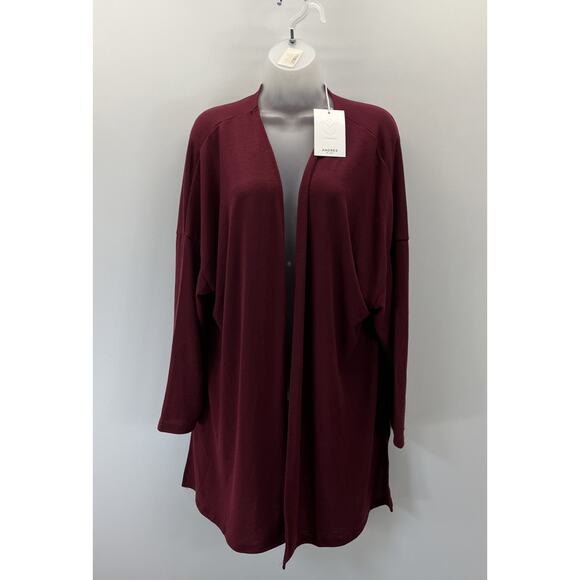 NWT Andree by Unit Cozy Neutral Minimalist Open Knit Woven Cardigan 2X - Picture 1 of 6